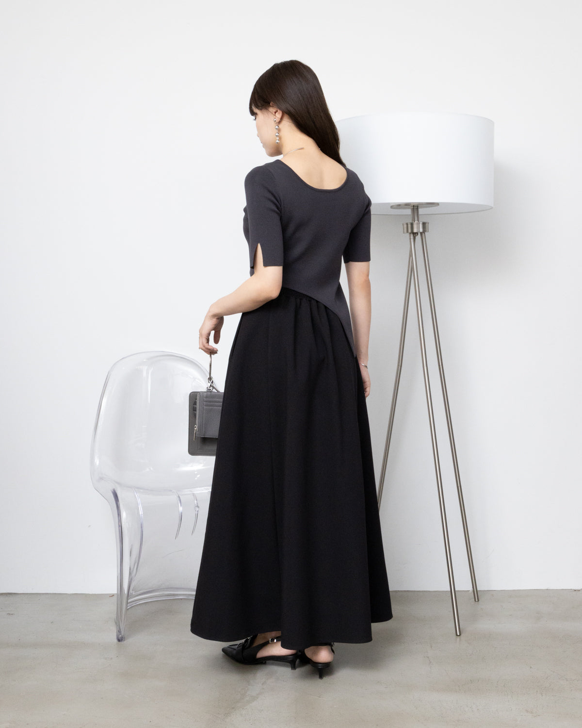 2WAYアシンメトリーニット