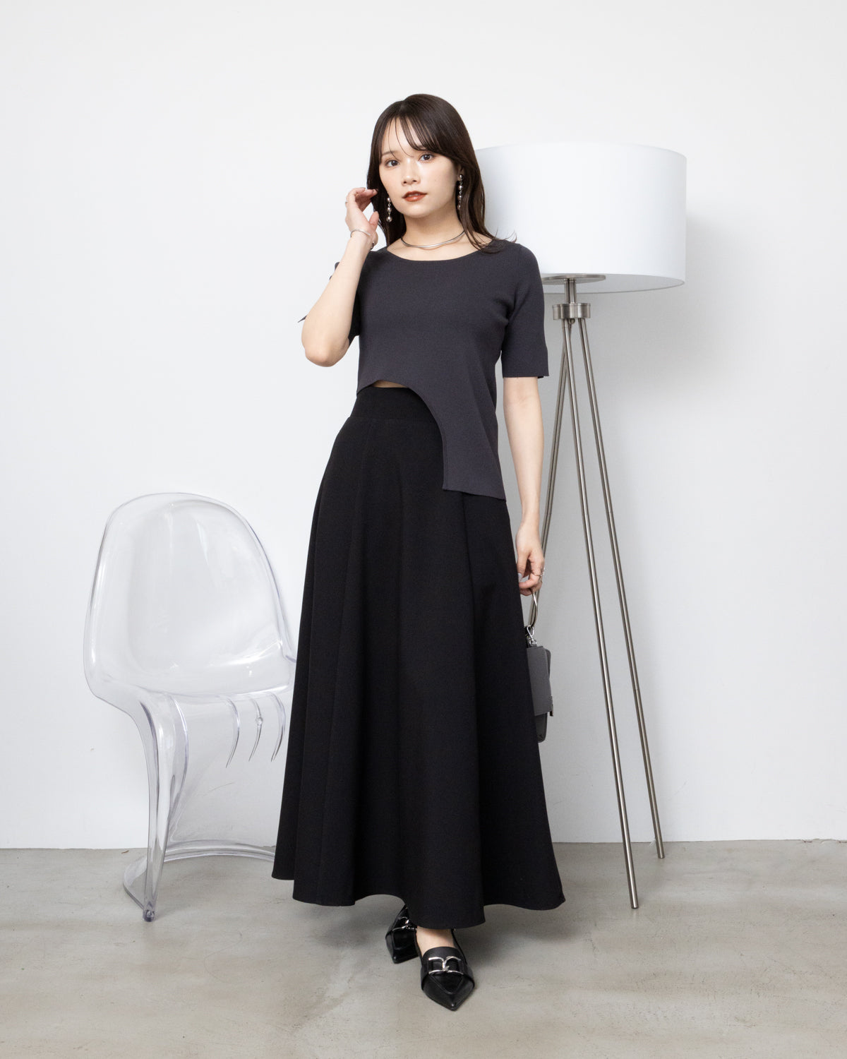 2WAYアシンメトリーニット