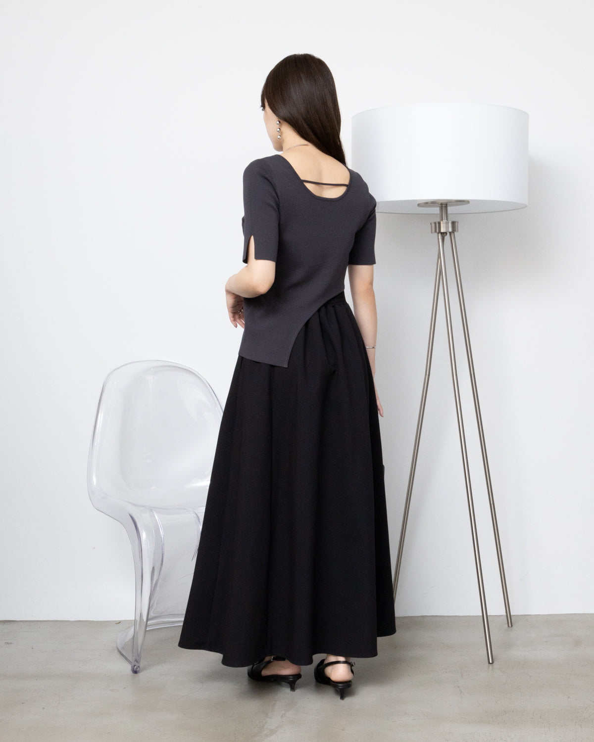 2WAYアシンメトリーニット