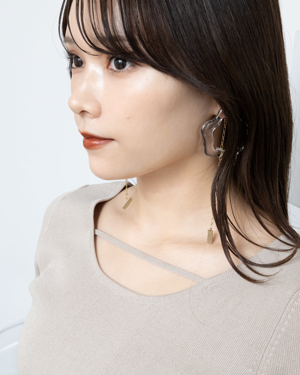 2WAYアシンメトリーニット